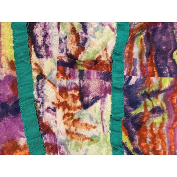 Vintage 60s 70s Tie Dye Midi Dress Psychedelic Boho Hippie Handmade Size S - Picture 8 of 10